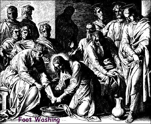 Jesus washes the Disciples' feet