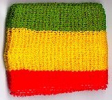 Wrist Band in Ethiopian Flag Colors (Green, Yellow & Red)