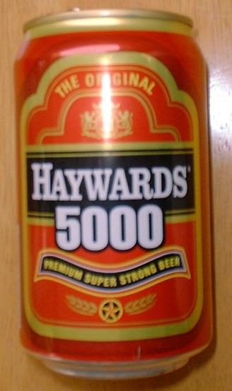 323. Hayward 5000 Beer Can - Bombay Breweries, India. This is a STRONG Premium Large Beer with 7.2% alcohol.