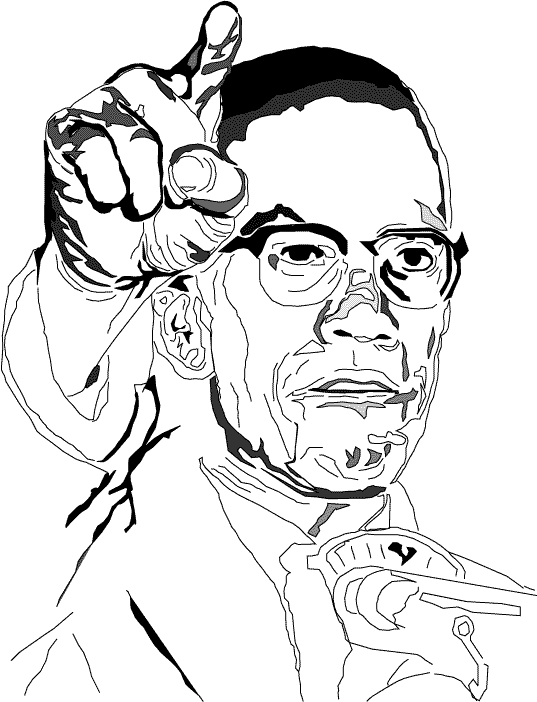 malcolm x coloring pages - photo #1