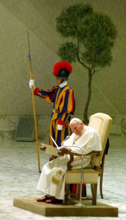 The Pope and one of his Swiss guards