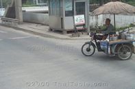 Noodles Motorcycle on Open Street