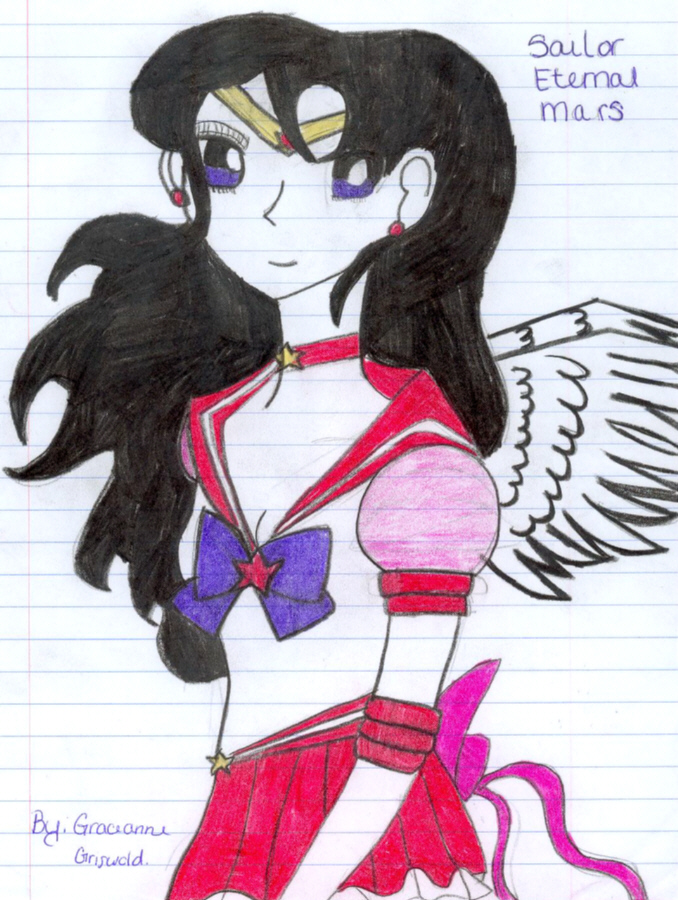 Eternal Sailor Mars drawn by Grace (*Sailor Earth*)
