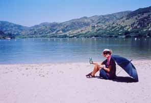 Enjoying a zero-day at Silverwood Lake, just an hour's drive from Los Angeles