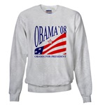 Barack Obama for President 2008 - Obama 08 Sweatshirt for US Election 2008 - Vote for Barack Obama 08 !