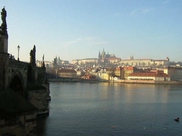 The Charles Bridge, Vlatava River, Castle and Cathedral